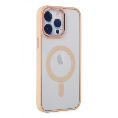 Newface iPhone 14 Pro Max Kılıf Room Magneticsafe Silikon - Pudra