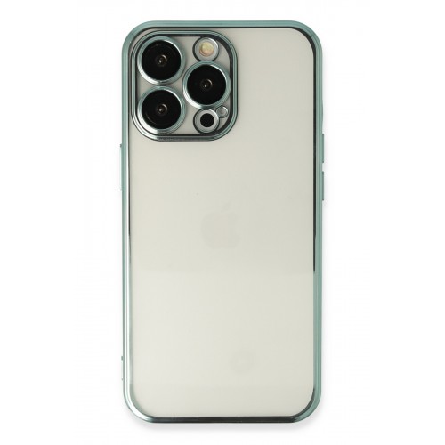Newface iPhone 14 Pro Max Kılıf Razer Lensli Silikon - Yeşil