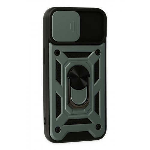 Newface iPhone 14 Kılıf Pars Lens Yüzüklü Silikon - Yeşil Newface iPhone 14 Kılıf Pars Lens Yüzüklü Silikon - Yeşil