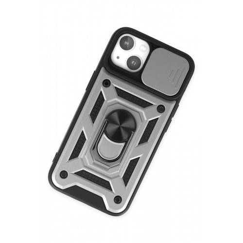 Newface iPhone 14 Kılıf Pars Lens Yüzüklü Silikon - Gümüş Newface iPhone 14 Kılıf Pars Lens Yüzüklü Silikon - Gümüş