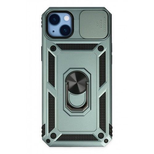 Newface iPhone 14 Plus Kılıf Pars Lens Yüzüklü Silikon - Yeşil Newface iPhone 14 Plus Kılıf Pars Lens Yüzüklü Silikon - Yeşil