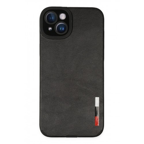 Newface iPhone 14 Kılıf Loop Deri Silikon - Siyah