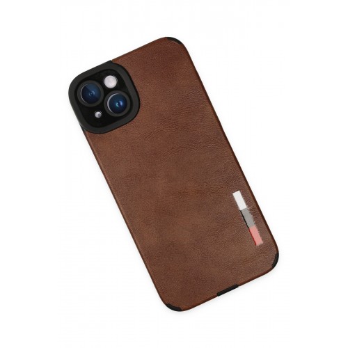 Newface iPhone 14 Kılıf Loop Deri Silikon - Kahverengi Newface iPhone 14 Kılıf Loop Deri Silikon - Kahverengi
