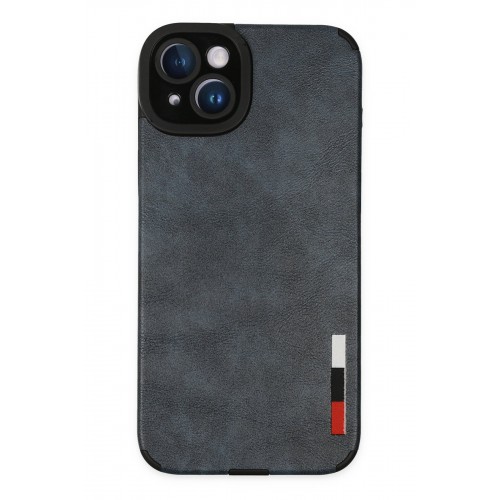 Newface iPhone 14 Plus Kılıf Loop Deri Silikon - Lacivert