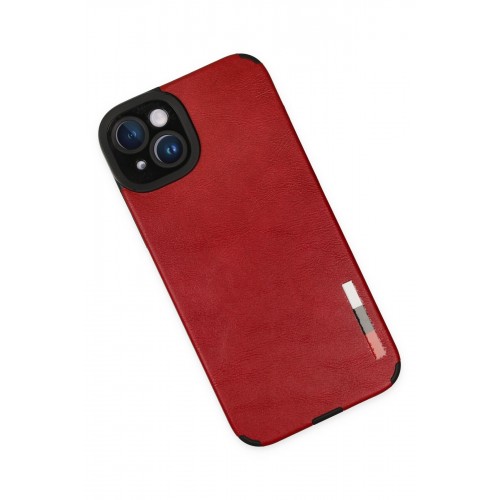 Newface iPhone 14 Plus Kılıf Loop Deri Silikon - Kırmızı Newface iPhone 14 Plus Kılıf Loop Deri Silikon - Kırmızı