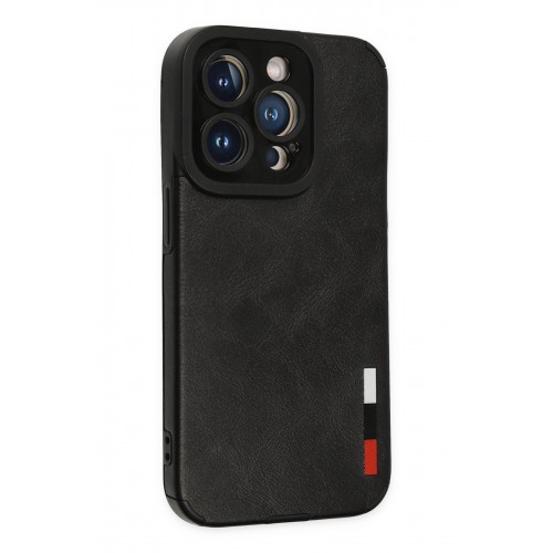 Newface iPhone 14 Pro Kılıf Loop Deri Silikon - Siyah Newface iPhone 14 Pro Kılıf Loop Deri Silikon - Siyah