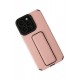Newface iPhone 14 Pro Kılıf Mega Standlı Silikon - Pudra
