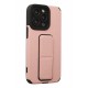 Newface iPhone 14 Pro Kılıf Mega Standlı Silikon - Pudra