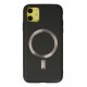 Newface iPhone 12 Kılıf Coco Deri Magneticsafe Silikon - Siyah