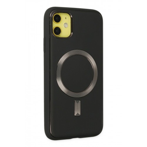 Newface iPhone 12 Kılıf Coco Deri Magneticsafe Silikon - Siyah Newface iPhone 12 Kılıf Coco Deri Magneticsafe Silikon - Siyah
