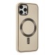 Newface iPhone 12 Pro Kılıf Coco Deri Magneticsafe Silikon - Krem