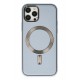 Newface iPhone 12 Pro Max Kılıf Coco Deri Magneticsafe Silikon - Sierra Blue