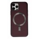 Newface iPhone 12 Pro Max Kılıf Coco Deri Magneticsafe Silikon - Bordo Newface iPhone 12 Pro Max Kılıf Coco Deri Magneticsafe Silikon - Bordo