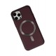 Newface iPhone 12 Pro Max Kılıf Coco Deri Magneticsafe Silikon - Bordo Newface iPhone 12 Pro Max Kılıf Coco Deri Magneticsafe Silikon - Bordo