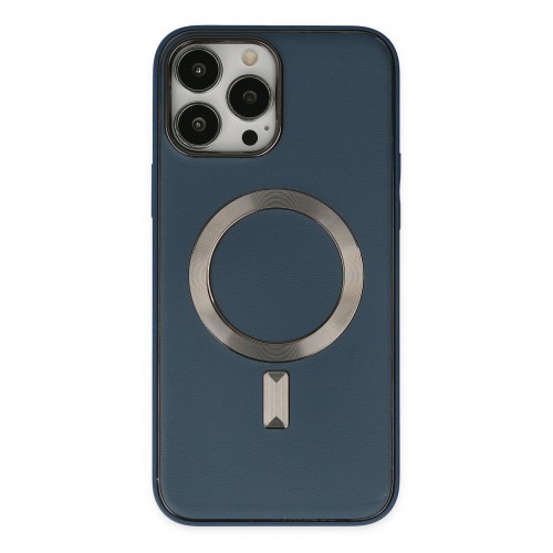 Newface iPhone 13 Pro Kılıf Coco Deri Magneticsafe Silikon - Lacivert Newface iPhone 13 Pro Kılıf Coco Deri Magneticsafe Silikon - Lacivert