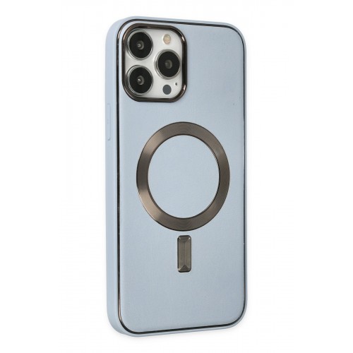 Newface iPhone 13 Pro Max Kılıf Coco Deri Magneticsafe Silikon - Sierra Blue Newface iPhone 13 Pro Max Kılıf Coco Deri Magneticsafe Silikon - Sierra Blue
