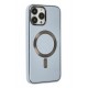 Newface iPhone 13 Pro Max Kılıf Coco Deri Magneticsafe Silikon - Sierra Blue