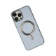 Newface iPhone 13 Pro Max Kılıf Coco Deri Magneticsafe Silikon - Sierra Blue