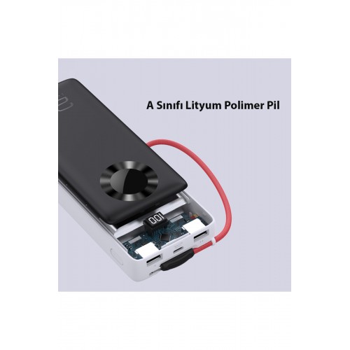 Konfulon J08 Powerbank 20.000 mAh - Siyah Konfulon J08 Powerbank 20.000 mAh - Siyah