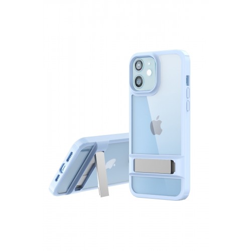 Newface iPhone 12 Kılıf Rolet Stand Kapak - Sierra Blue