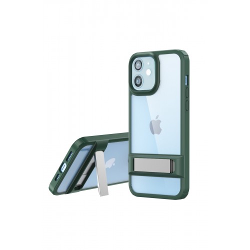 Newface iPhone 12 Kılıf Rolet Stand Kapak - Yeşil Newface iPhone 12 Kılıf Rolet Stand Kapak - Yeşil