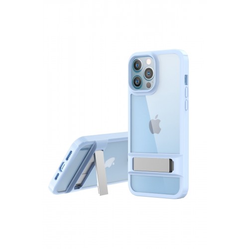 Newface iPhone 12 Pro Kılıf Rolet Stand Kapak - Sierra Blue