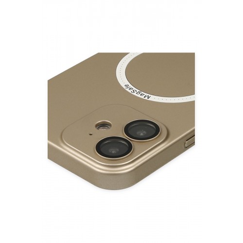Newface iPhone 12 Kılıf Jack Magneticsafe Lens Silikon - Gold Newface iPhone 12 Kılıf Jack Magneticsafe Lens Silikon - Gold