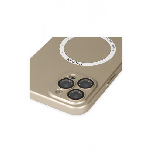 Newface iPhone 12 Pro Kılıf Jack Magneticsafe Lens Silikon - Gold Newface iPhone 12 Pro Kılıf Jack Magneticsafe Lens Silikon - Gold