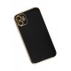 Newface iPhone 12 Kılıf Volet Silikon - Siyah Newface iPhone 12 Kılıf Volet Silikon - Siyah