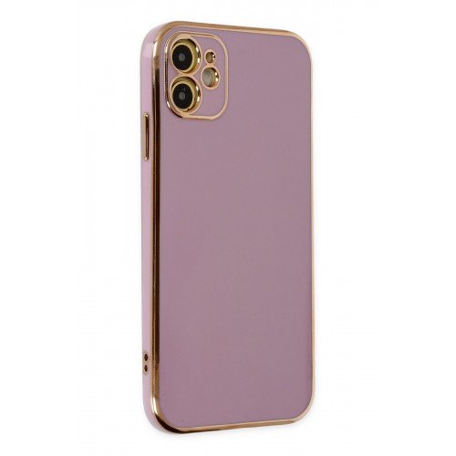 Newface iPhone 12 Kılıf Volet Silikon - Mor Newface iPhone 12 Kılıf Volet Silikon - Mor