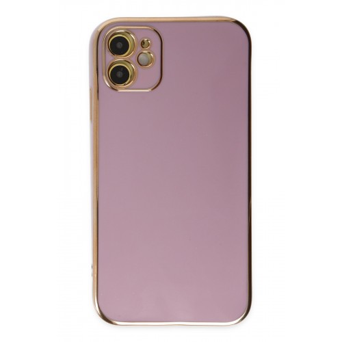 Newface iPhone 12 Kılıf Volet Silikon - Mor Newface iPhone 12 Kılıf Volet Silikon - Mor