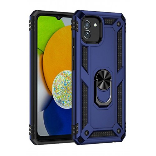 Newface Samsung Galaxy A03 Kılıf Sofya Yüzüklü Silikon Kapak - Lacivert Newface Samsung Galaxy A03 Kılıf Sofya Yüzüklü Silikon Kapak - Lacivert