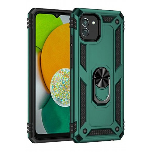 Newface Samsung Galaxy A03 Kılıf Sofya Yüzüklü Silikon Kapak - Yeşil Newface Samsung Galaxy A03 Kılıf Sofya Yüzüklü Silikon Kapak - Yeşil