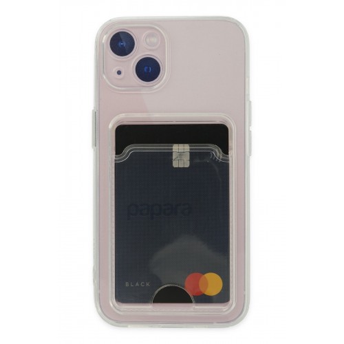 Newface iPhone 14 Plus Kılıf Kart Şeffaf Silikon - Şeffaf Newface iPhone 14 Plus Kılıf Kart Şeffaf Silikon - Şeffaf