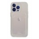 Newface iPhone 14 Pro Kılıf Kart Şeffaf Silikon - Şeffaf