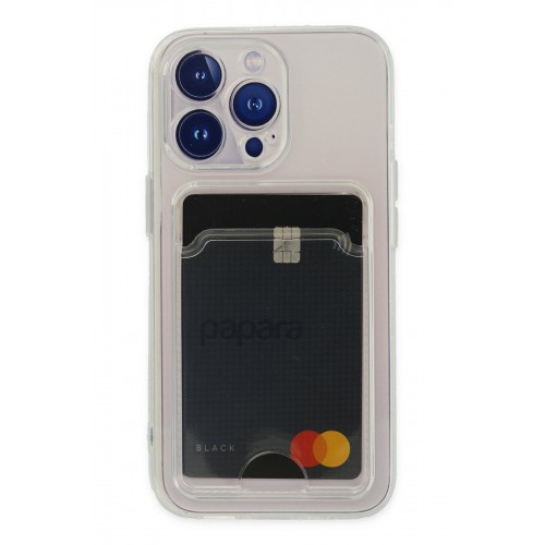 Newface iPhone 14 Pro Max Kılıf Kart Şeffaf Silikon - Şeffaf Newface iPhone 14 Pro Max Kılıf Kart Şeffaf Silikon - Şeffaf