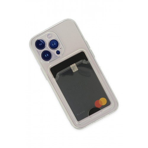 Newface iPhone 14 Pro Max Kılıf Kart Şeffaf Silikon - Şeffaf Newface iPhone 14 Pro Max Kılıf Kart Şeffaf Silikon - Şeffaf