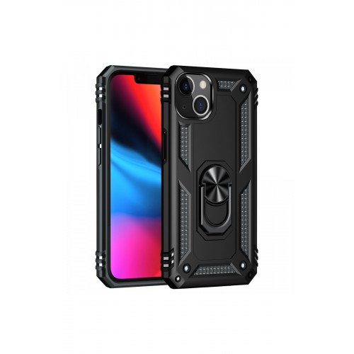 Newface iPhone 14 Kılıf Sofya Yüzüklü Silikon Kapak - Siyah Newface iPhone 14 Kılıf Sofya Yüzüklü Silikon Kapak - Siyah