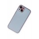 Newface iPhone 14 Plus Kılıf Coco Deri Silikon Kapak - Sky Blue