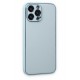 Newface iPhone 14 Pro Kılıf Coco Deri Silikon Kapak - Sky Blue