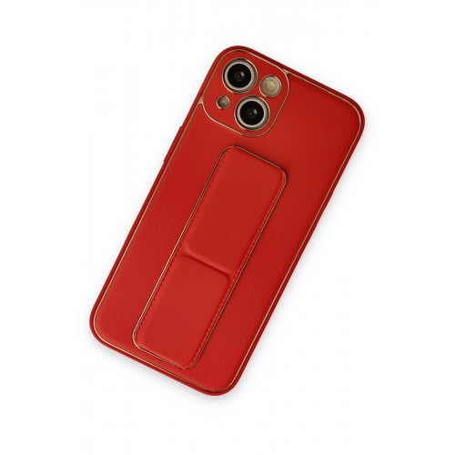 Newface iPhone 14 Kılıf Coco Deri Standlı Kapak - Kırmızı Newface iPhone 14 Kılıf Coco Deri Standlı Kapak - Kırmızı