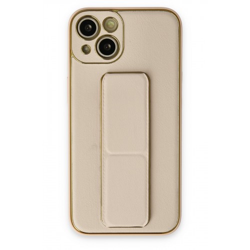 Newface iPhone 14 Plus Kılıf Coco Deri Standlı Kapak - Gold Newface iPhone 14 Plus Kılıf Coco Deri Standlı Kapak - Gold