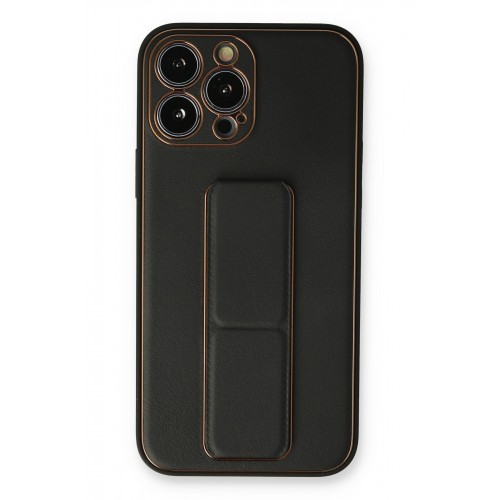 Newface iPhone 14 Pro Kılıf Coco Deri Standlı Kapak - Siyah Newface iPhone 14 Pro Kılıf Coco Deri Standlı Kapak - Siyah