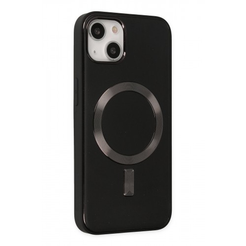 Newface iPhone 14 Kılıf Coco Deri Magneticsafe Silikon - Siyah Newface iPhone 14 Kılıf Coco Deri Magneticsafe Silikon - Siyah