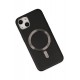Newface iPhone 14 Kılıf Coco Deri Magneticsafe Silikon - Siyah