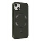 Newface iPhone 14 Kılıf Coco Deri Magneticsafe Silikon - Haki Yeşil