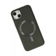 Newface iPhone 14 Kılıf Coco Deri Magneticsafe Silikon - Haki Yeşil