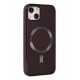 Newface iPhone 14 Kılıf Coco Deri Magneticsafe Silikon - Bordo
