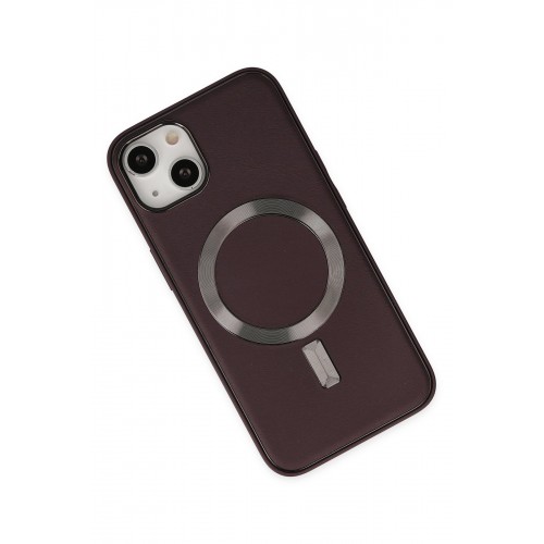 Newface iPhone 14 Kılıf Coco Deri Magneticsafe Silikon - Bordo Newface iPhone 14 Kılıf Coco Deri Magneticsafe Silikon - Bordo