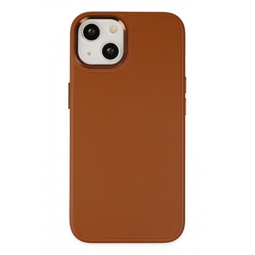 Newface iPhone 14 Plus Kılıf Asya Deri Silikon - Kahverengi Newface iPhone 14 Plus Kılıf Asya Deri Silikon - Kahverengi